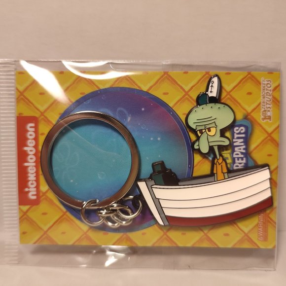 Spongebob Squarepants Squidward At Work Keychain - Picture 3 of 3